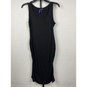 Seraphine Black Sleeveless Ruched Side Seam Maternity Tank Dress Size 6